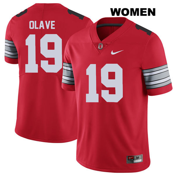 Ohio State Buckeyes Women's Chris Olave #19 Red Authentic Nike 2018 Spring Game College NCAA Stitched Football Jersey FK19M24HO